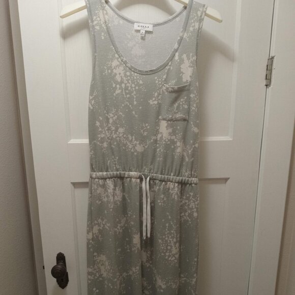 Gilli Gray and Cream Tank Knit Dress - Picture 1 of 5